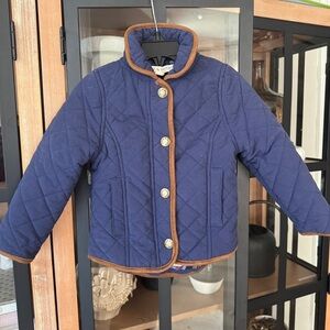 Hope & Henry quilted equestrian jacket navy riding coat unisex preppy toddler